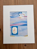 Wish you were here! by Megan Keylon (8"x10" Matted drawing)