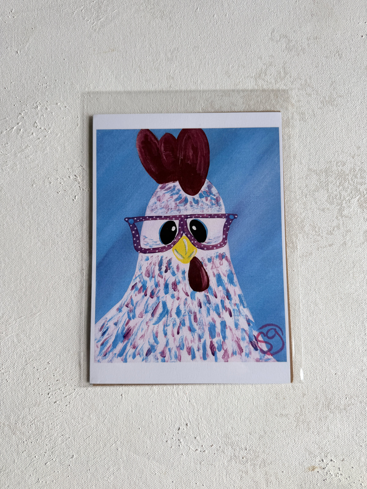 Chicken Water Color (5"x7") by Sara Gaver W