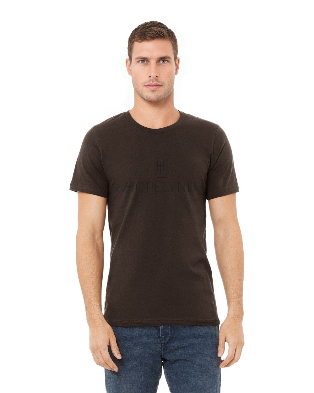 Brown Hopelynd Logo Tee with black logo