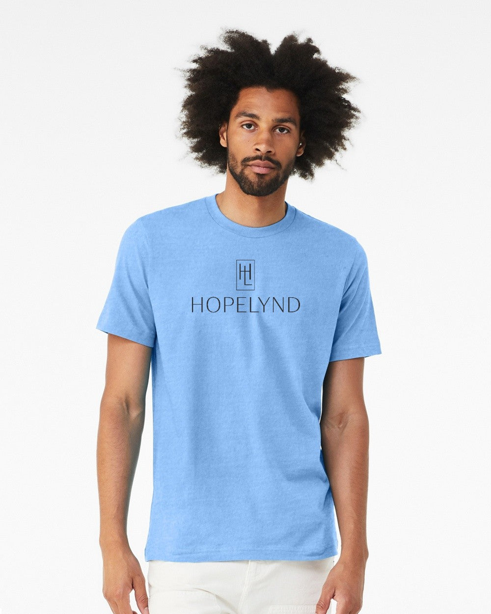 Carolina Blue Hopelynd Logo Tee with black logo