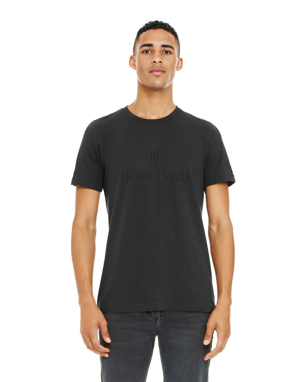Dark Grey Hopelynd Logo Tee with black logo