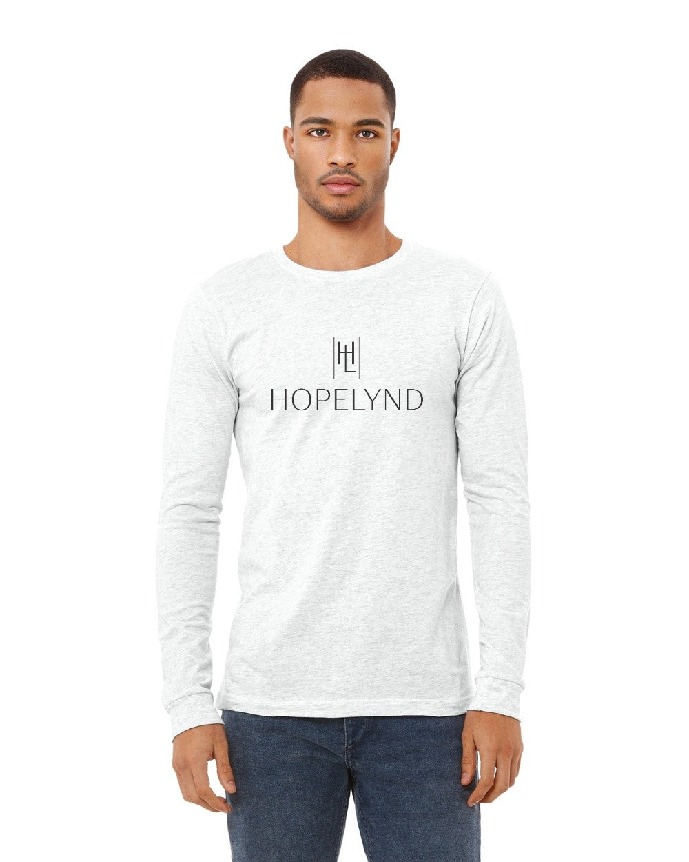Ash Hopelynd Logo Long Sleeve Tee with black logo