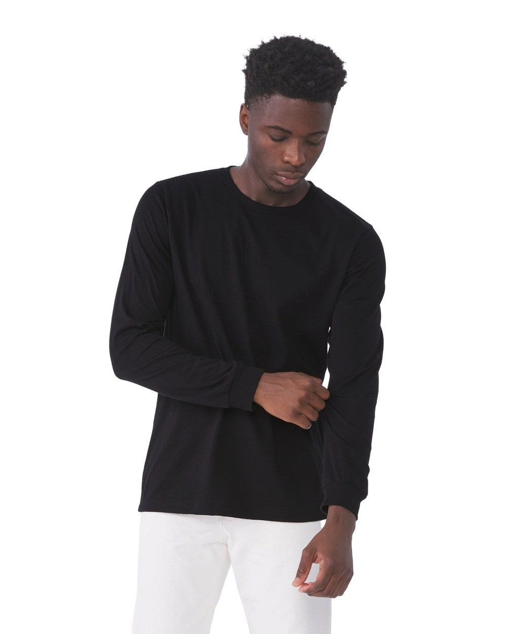 Black Hopelynd Logo Long Sleeve Tee with black logo