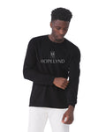 Black Hopelynd Logo Long Sleeve Tee with white logo