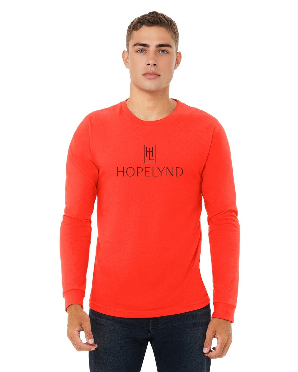 Poppy Hopelynd Logo Long Sleeve Tee with black logo