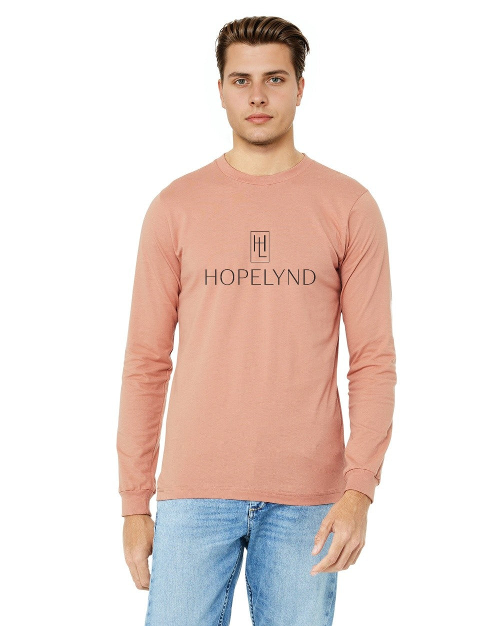 Terracotta Hopelynd Logo Long Sleeve Tee with black logo
