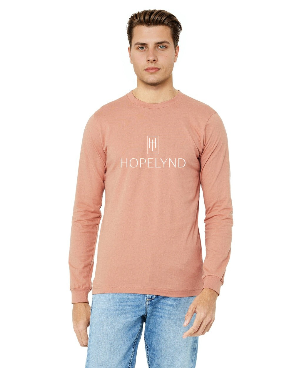 Terracotta Hopelynd Logo Long Sleeve Tee with white logo