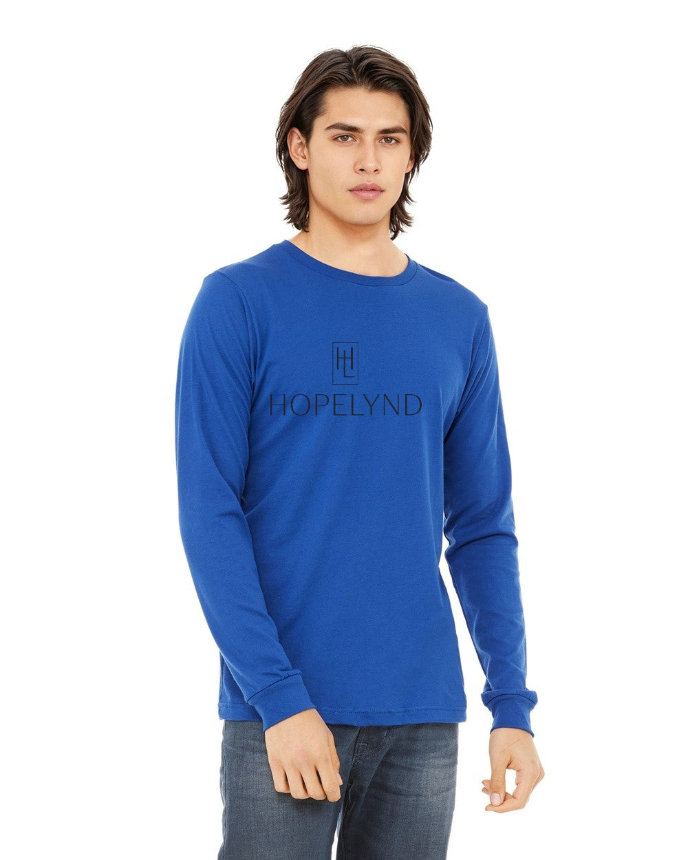 True Royal Hopelynd Logo Long Sleeve Tee with black logo